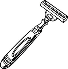 Naklejka premium vector illustration of an electric razor