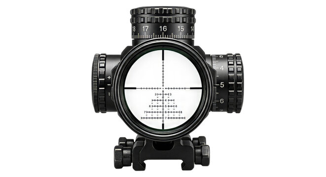 Rifle scope with precise adjustment controls and reticle