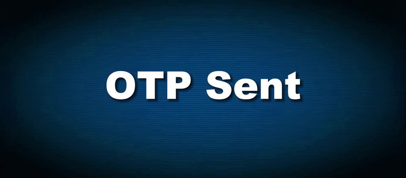 Identity Verification OTP Sent Kinetic Typography Loop for Two-Factor Authentication UI