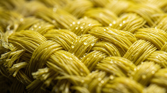 Close Up of the Intricate Woven Threads of a Kevlar Bulletproof Vest 