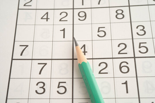 Sudoku puzzle, game to play for keep you brain younger for developing Alzheimer disease in senior patient.