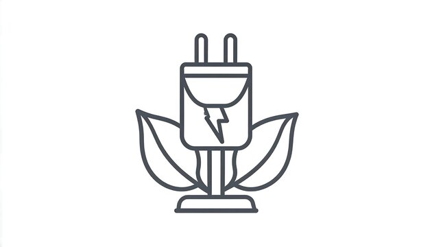Minimalist black and white coffee cup icon illustration.