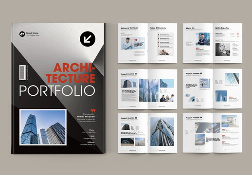 Architecture Portfolio Brcohure Template Layout