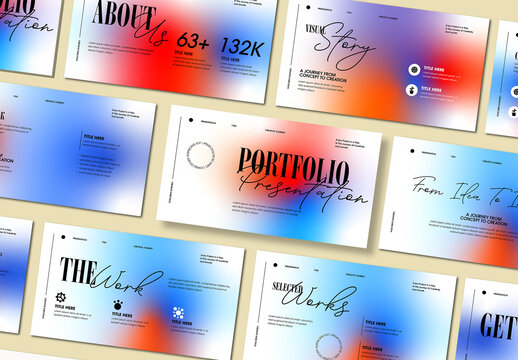 Creative Portfolio Presentation Template With Modern Design Layout