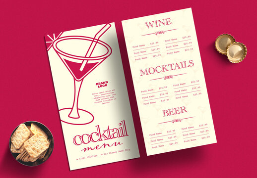 Elegant Cocktail Menu Template