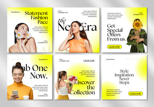 Minimal Fashion Social Media Carousel Template