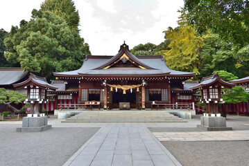 Obraz premium Suizenji Jojuen Garden is the most famous landmark in Kumamoto, Kumamoto Prefecture, Japan