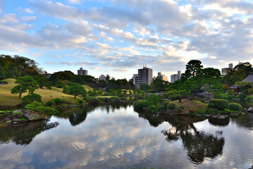 Obraz premium Suizenji Jojuen Garden is the most famous landmark in Kumamoto, Kumamoto Prefecture, Japan