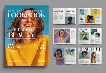 Fashion Lookbook Template Design Layout