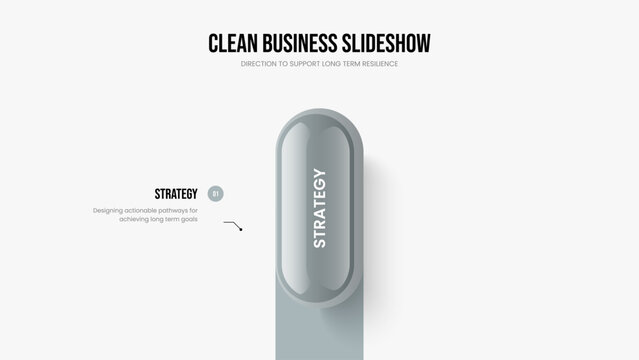 Product Strategy One Element Infographic Slideshow Design. Financial Analysis 1 Step Diagram Presentation Template. Investor Growth Slide Layout Vector Illustration.