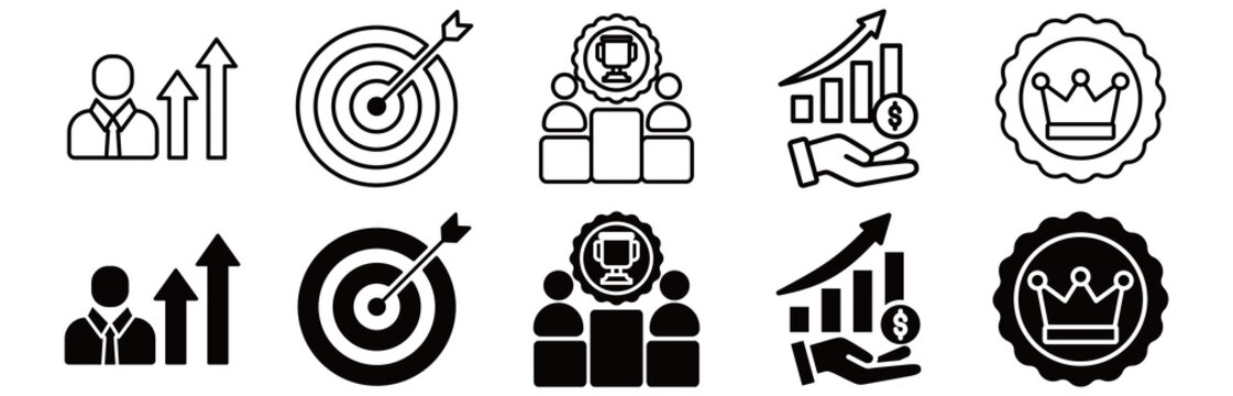 Lean thinking icon set. value and perfection vector illustration concept