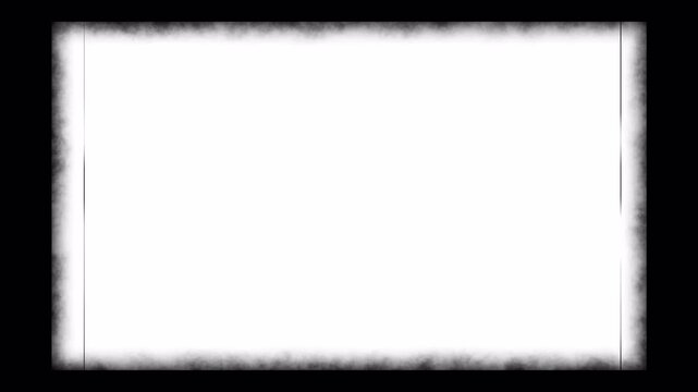 Vintage super 8 mm film frame with scratches. Retro template. Opacity or screen mode usage for overlay your video. 4k animation with alpha channel