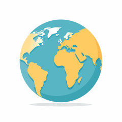 Obraz premium Stylized Illustration of Planet Earth