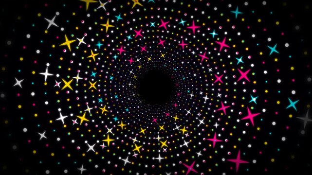 Rainbow Sparkle Vortex Magical Spin Animation