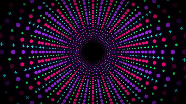 Neon Cyberpunk Hexagon Grid Pulse Animation