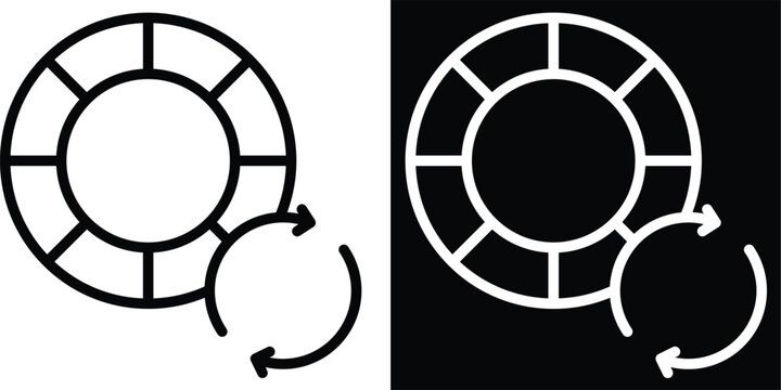 recover Two-tone version in black and white background