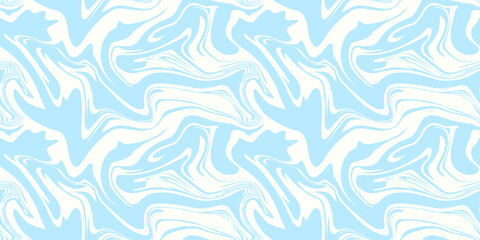 Fototapeta premium Blue marble acrylic seamless pattern, water texture, watercolor marble background. 