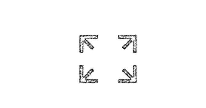 Sketch fullscreen icon animation - smooth progressive reveal