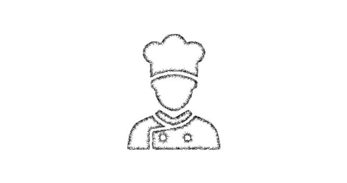Sketch chef icon animation - smooth progressive reveal