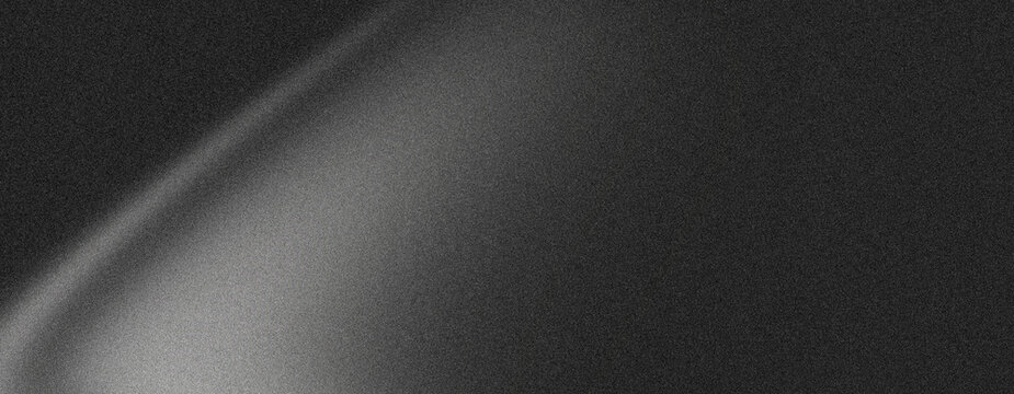 Black and white grainy background, with soft curved shadows and light gradient, abstract noise texture smooth minimal modern poster header backdrop design