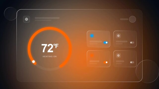 Glassmorphism Smart Home Dashboard UI Animation