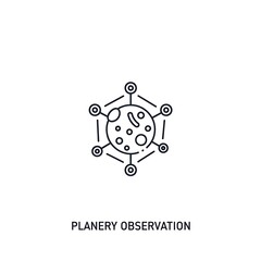 Fototapeta premium Minimalist line art illustration of planetary observation.