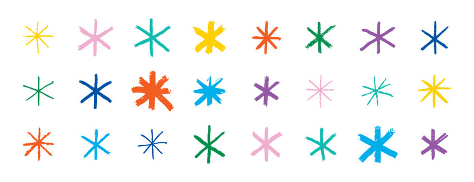 Pastel geometric asterisks forming subtle pattern clean minimal layout soft muted hues balanced spacing modern branding background use seamless repeat illustration for web print