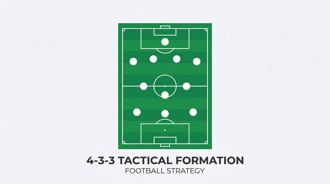 illustration of a football field and formation 433