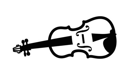 Black silhouette of a violin © Freelancing
