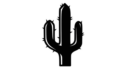 A black silhouette of a cactus © Freelancing