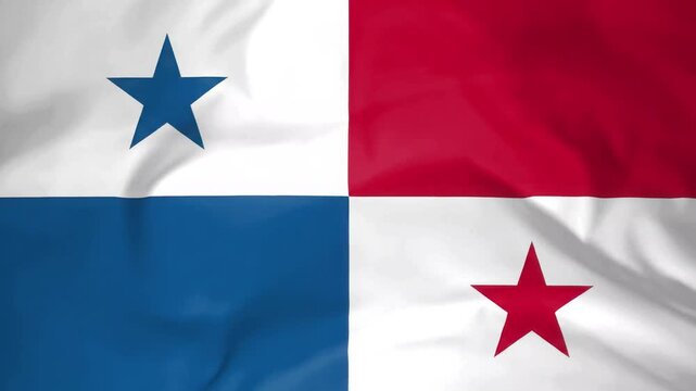 Panama flag waving texture animation seamless loop 4k background video