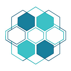 Obraz premium Abstract Geometric Hexagon Pattern Design