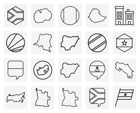 World Flags And Country Representations &ndash; Visuals For Educational Apps, Geography Websites, And International Business Materials.