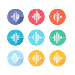 Fototapeta premium Sound wave icons in various colors