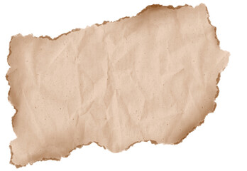 Fototapeta premium Burnt Torn Brown Paper Texture for Scrapbook