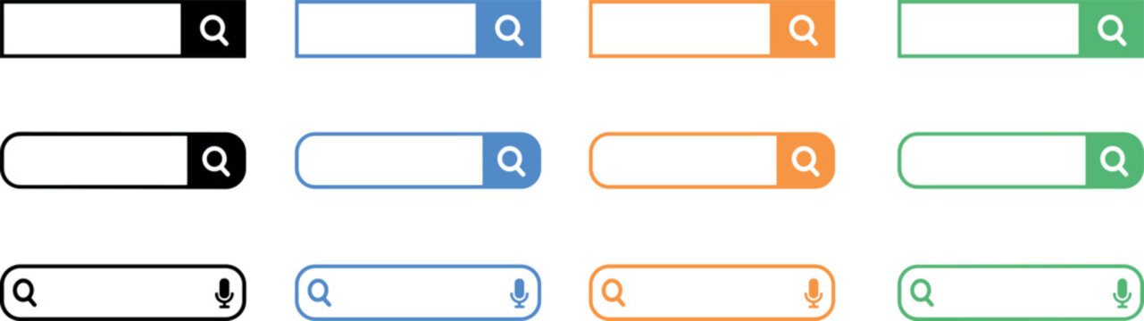 Modern flat ui toggle switches with different colors and states