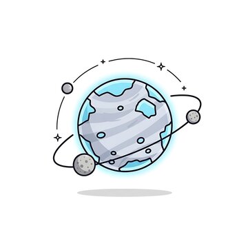 Cute cartoon elephant with water splash and bubbles illustration.