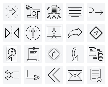 Data Transfer And Storage Concepts &ndash; Local Hard Drive, Inbox Messaging, And Sharing Actions For Technology Themed Designs