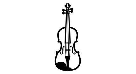 Black silhouette of a violin © Freelancing