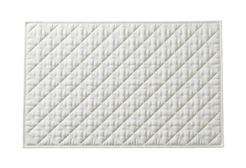 Fototapeta premium White Quilted Placemat with Diagonal Stitching Pattern