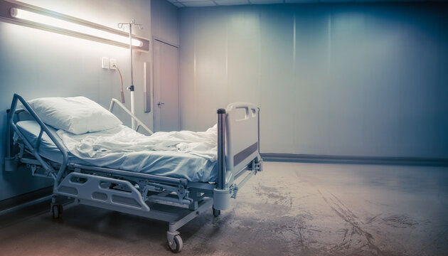 Empty Hospital Room Patient Bed - Clinical Recovery Environment