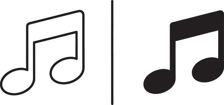 Music note with a flag and star icon, a symbol of favorite music or song playlist.