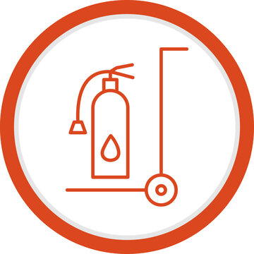 Unique Moveable Extinguisher Vector Icon