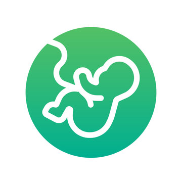 obgyn gradient icon perfect for healthcare flyers, medical presentations, hospital brochures, health awareness posters, and wellness social media content