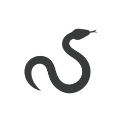 Fototapeta premium Minimalist snake silhouette icon