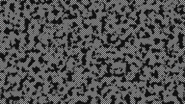 Stop Motion Psychedelic Checkerboard Pattern Animation