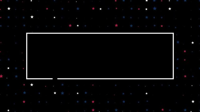 Moving star element background with Blank Text Copy Space US Flag stars