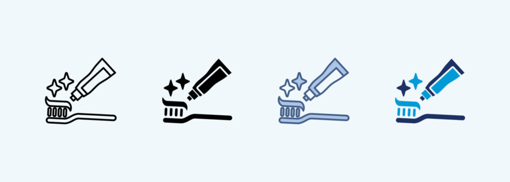 dentifrice multiple style icon collection