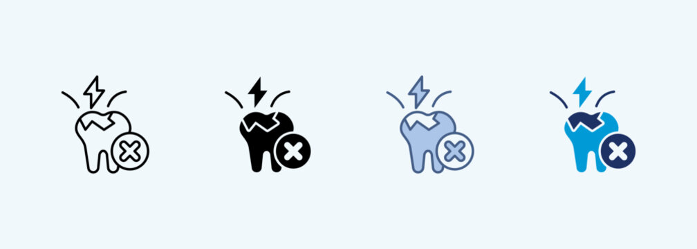 broken tooth multiple style icon collection