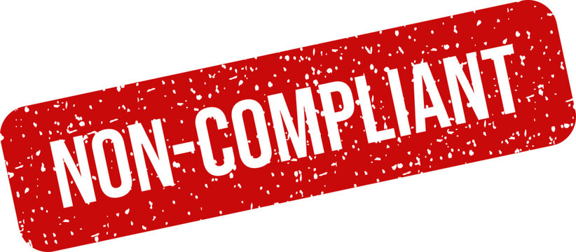 Non compliant red stamp